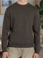 Sweter z długim rękawem - zielony. Zielone swetry męskie Sinsay, l, bez wzorów, bez kołnierzyka, bez ramiączek. Za 39.99 zł.