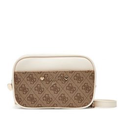 Torebka Guess. Brązowe listonoszki damskie Guess, z aplikacjami, bez dodatków. Za 219.99 zł.