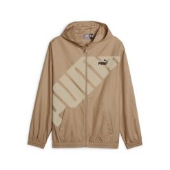 Puma Kurtka Hooded Graphic Windbreaker 62383783. Brązowe kurtki męskie Puma, xl, bez wzorów, bez kaptura. Za 182.99 zł.