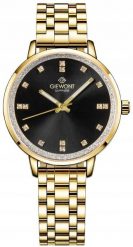 Zegarek Giewont Zegarek Damski Giewont Sapphire Złoto Czarny GW7370-B4. Czarne zegarki damskie Giewont, złote. Za 218.01 zł.