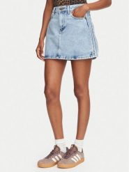Adidas Spódnica jeansowa KQ6487 Niebieski jasny Regular Fit. Niebieskie spódnice damskie Adidas, bez wzorów, z bawełny. Za 279.99 zł.