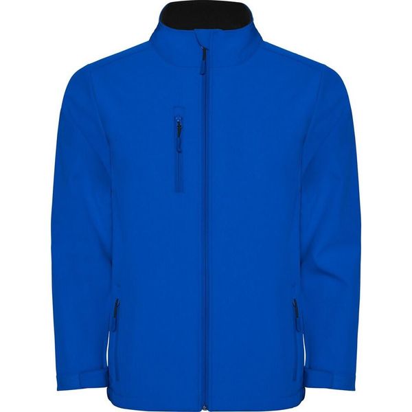 Męska Kurtka Soft Shell Nebraska. Niebieskie kurtki męskie ROLY, m, bez wzorów, sportowe, bez kaptura. Za 147.99 zł.