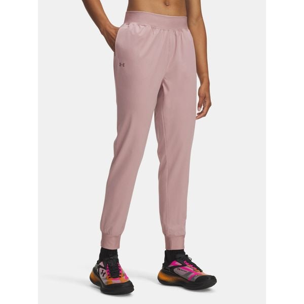 Spodnie treningowe damskie Under Armour Sport High Rise. Czerwone spodnie dresowe damskie Under Armour, bez wzorów, sportowe, na fitness i siłownię. Za 159.99 zł.