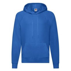 Lekka Męska Bluza Z Kapturem. Niebieskie bluzy męskie fruit of the loom, l, bez wzorów, bez ramiączek, z kapturem. Za 73.99 zł.