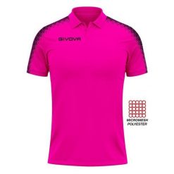 Polo Givova Club Fuchsia XL - Sportowe Polo dla Mężczyzn. Czerwone koszulki sportowe damskie Givova, m, bez wzorów, z meshu, bez ramiączek. Za 178.99 zł.