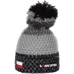 Czapka narciarska dla dorosłych Viking Cornet, z pomponem. Czarne czapki damskie Viking, bez wzorów. Za 74.00 zł.