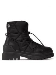 U.S. Polo Assn. Botki BRUNA011 Czarny. Czarne botki damskie U.S. Polo Assn., bez wzorów, z materiału, bez obcasa, na płaskiej podeszwie, bez zapięcia. Za 379.99 zł.