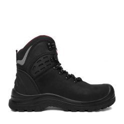 Półbuty Hunter. Czarne botki damskie Hunter, bez wzorów, bez obcasa, na płaskiej podeszwie, bez zapięcia. Za 349.99 zł.