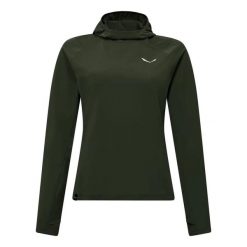 Damska bluza dresowa Salewa Puez Sun. Zielone bluzy damskie Salewa, na lato, s, bez wzorów, z dresówki, bez ramiączek, bez kaptura. Za 321.99 zł.