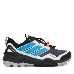 Trekkingi adidas. Szare buty zimowe męskie Adidas, bez wzorów, z gore-texu, bez obcasa, bez zapięcia. Za 699.99 zł.