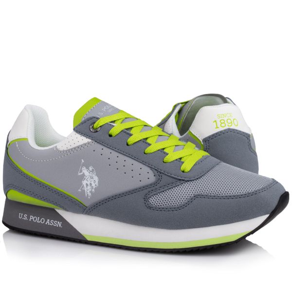 Buty męskie sportowe do chodzenia U.S POLO. Białe buty sportowe męskie U.S. Polo Assn., bez wzorów, bez zapięcia, trekkingowe. W wyprzedaży za 169.00 zł.