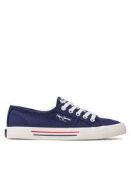 Pepe Jeans Tenisówki Brady W Basic PLS31287 Granatowy. Niebieskie trampki i tenisówki damskie Pepe Jeans, bez wzorów, z jeansu, bez zapięcia. Za 159.99 zł.