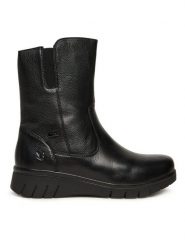Caprice Botki 9-26458-45 Czarny. Czarne botki damskie Caprice, bez wzorów, ze skóry, bez obcasa, na płaskiej podeszwie, bez zapięcia. Za 589.99 zł.
