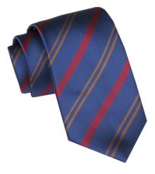 Angelo di Monti - Krawat Męski - Niebieski w Eleganckie Pasy. Niebieskie krawaty i muchy Angelo di Monti, bez wzorów, z tkaniny, eleganckie. Za 45.00 zł.