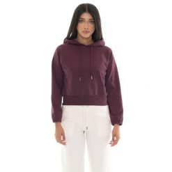 Bluza zimowa Leone 1947 Never Without Damen, Halsausschnitt, Reißverschluss. Czerwone bluzy damskie LEONE 1947 APPAREL, na zimę, bez wzorów, z bawełny, sportowe, bez ramiączek, bez kaptura. W wyprzedaży za 162.09 zł.