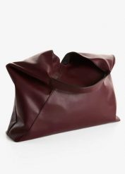 Miękka torba typu shopper XXL. Czerwone shopperki damskie bonprix, bez wzorów, duże, bez dodatków. Za 114.99 zł.