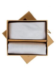 Finshley & Harding London Krawat i poszetka z jedwabiu Mężczyźni Jedwab srebrny, ONE SIZE. Szare krawaty i muchy Finshley & Harding London, bez wzorów, z jedwabiu, eleganckie. Za 199.95 zł.