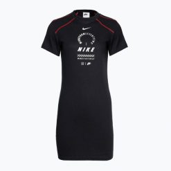 Sukienka damska Nike Sportswear. Czarne sukienki damskie Nike, m, bez wzorów, sportowe, bez kołnierzyka, bez ramiączek, sportowe. Za 279.99 zł.