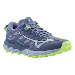 Buty Damskie Daichi Wave. Niebieskie obuwie trekkingowe damskie Mizuno, z gumy, bez zapięcia. Za 1,006.99 zł.