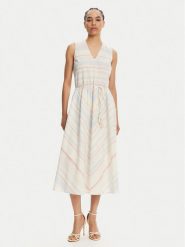 TWINSET Sukienka letnia 251LM2JAA Błękitny Loose Fit. Niebieskie sukienki damskie Twinset, na lato, m, bez wzorów, z bawełny, bez kołnierzyka, bez ramiączek. Za 919.99 zł.