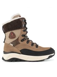 Rieker Revolution Lifestyle Botki W0066-64 Beżowy. Brązowe botki damskie Rieker Revolution Lifestyle, bez wzorów, ze skóry, bez obcasa, na płaskiej podeszwie, bez zapięcia. Za 455.99 zł.