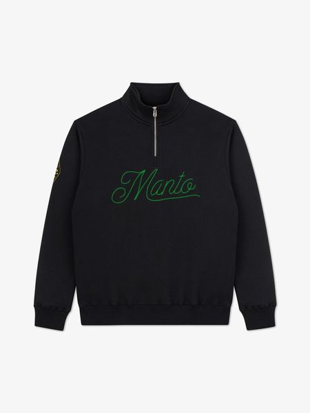 MANTO bluza ONE czarna. Czarne bluzy damskie Manto, m, bez wzorów, z bawełny, bez ramiączek, bez kaptura. Za 279.00 zł.