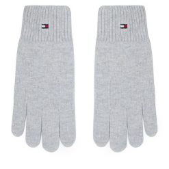 Rękawiczki Damskie Tommy Hilfiger. Szare rękawiczki damskie Tommy Hilfiger, bez wzorów, z dzianiny. Za 169.99 zł.