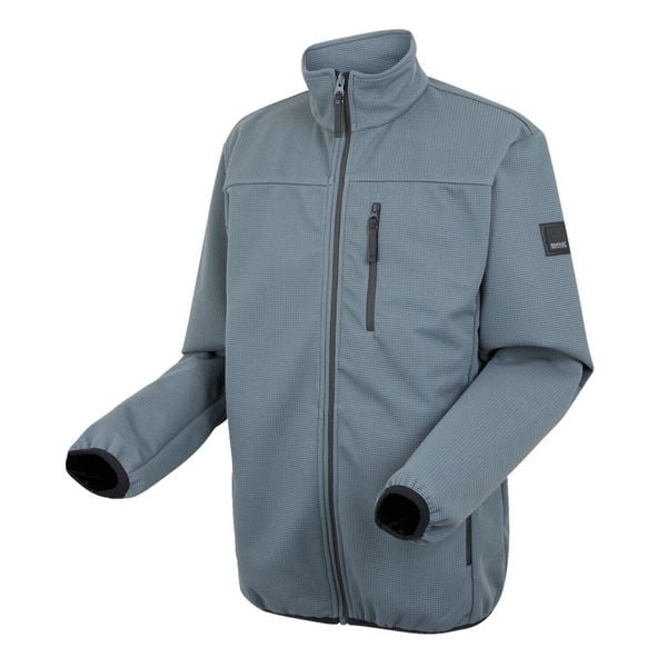 Męska kurtka softshell Romain. Szare kurtki męskie Regatta, l, bez wzorów, z materiału, bez kaptura, trekkingowe. Za 119.99 zł.