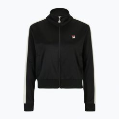 Bluza damska FILA Lamoni Cropped Track. Czerwone bluzy damskie Fila, s, bez wzorów, z dresówki, sportowe, bez ramiączek, bez kaptura. Za 299.99 zł.