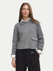 Tommy Hilfiger Kardigan WW0WW51426 Szary Regular Fit. Szare kardigany damskie Tommy Hilfiger, s, bez wzorów, z bawełny, bez kołnierzyka. Za 849.99 zł.