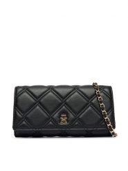 Tommy Hilfiger Torebka Th Feminine Wallet On Chain AW0AW18795 Czarny. Czarne listonoszki damskie Tommy Hilfiger, bez wzorów, ze skóry, bez dodatków. Za 409.99 zł.