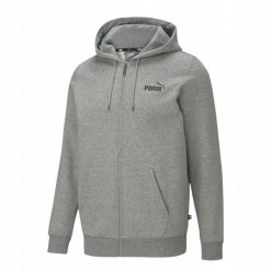 Męska Bluza Z Suwakiem Z Logo ESS. Szare bluzy męskie Puma, m, bez wzorów, bez ramiączek, bez kaptura. Za 329.99 zł.