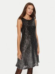 DKNY Sukienka koktajlowa DD4HZB44 Czarny Slim Fit. Czarne sukienki damskie DKNY, bez wzorów, z syntetyku, wizytowe, bez kołnierzyka, bez ramiączek. Za 619.99 zł.