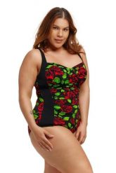 Strój do pływania z miseczkami FUNKITA Black Rose - Ruched. Czarne stroje kąpielowe damskie Funkita, l, bez wzorów, z elastanu. Za 269.00 zł.
