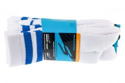 Skarpetki sportowe męskie 3pk Mens PF PBall Crew Socks. Białe skarpety męskie Skechers, bez wzorów, z bawełny. Za 119.99 zł.