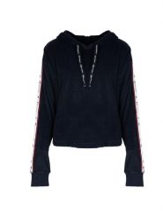 Bluza trekking damska. Niebieskie bluzy damskie Champion, l, bez wzorów, z bawełny, bez ramiączek, z kapturem. Za 145.00 zł.