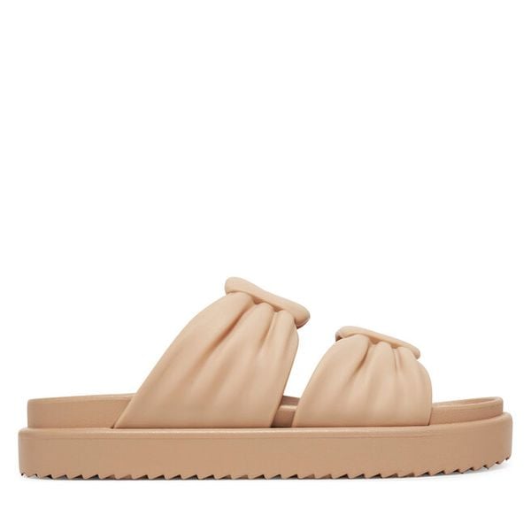 Klapki JENNY. Brązowe klapki damskie Jenny, bez wzorów, bez obcasa, bez zapięcia. Za 79.99 zł.