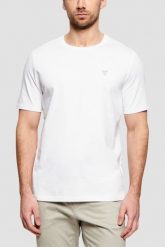 GUESS Biały bawełniany t-shirt męski Patch, Rozmiar M. Białe t-shirty męskie Guess, m, z aplikacjami, z bawełny, bez kołnierzyka, bez ramiączek. Za 189.99 zł.