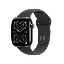 Zegarek Apple Watch Series 11 GPS + Cellular 42mm, Slate Titanium Case z Black Sport Band - S/M. Czarne zegarki smartwatch Apple, bez wzorów. Za 4,107.99 zł.
