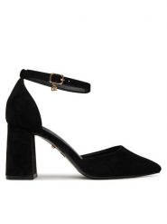DeeZee Czółenka BK-2466-2 Czarny. Czarne czółenka damskie DeeZee, bez wzorów, z materiału, bez obcasa, bez zapięcia. Za 139.99 zł.
