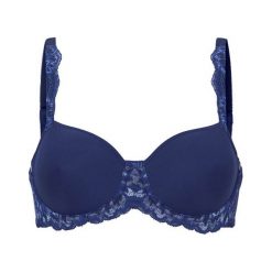 Triumph Biustonosz z fiszbinami Amourette Charm granatowy female niebieski 70B. Niebieskie bielizna sportowa damska Triumph, s, bez wzorów, z dżerseju. Za 189.00 zł.