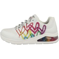 Buty do chodzenia damskie Skechers Uno 2 Floating. Białe obuwie sportowe damskie Skechers, bez wzorów, z materiału, bez zapięcia, trekkingowe. Za 428.00 zł.