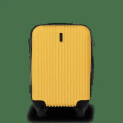 WALIZKA KABINOWA WINGS EGRET 2.0 20" YELLOW. Żółte walizki damskie Wings, bez wzorów, z materiału. Za 169.90 zł.