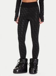 Guess Legginsy W5BB73 K7182 Czarny Slim Fit. Czarne legginsy damskie Guess, z aplikacjami, z syntetyku. Za 499.99 zł.