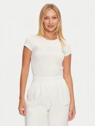 Guess T-Shirt V4BI16 KCIV1 Écru Regular Fit. T-shirty damskie Guess, xl, z aplikacjami, z bawełny, bez kołnierzyka, bez ramiączek. Za 195.00 zł.