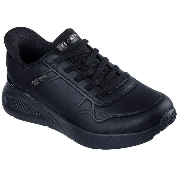 Buty sportowe damskie Skechers Uno Lite floating Steps. Czarne obuwie sportowe damskie Skechers, bez wzorów, ze skóry ekologicznej, bez zapięcia. Za 390.00 zł.