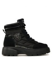 Blauer Botki F4BLANCA03 Czarny. Czarne botki damskie Blauer, bez wzorów, z materiału, bez obcasa, na płaskiej podeszwie, bez zapięcia. Za 699.99 zł.