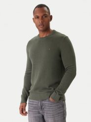 Tommy Jeans Sweter DM0DM21787 Zielony Regular Fit. Zielone swetry męskie Tommy Jeans, m, bez wzorów, z bawełny, bez kołnierzyka, bez ramiączek. Za 389.99 zł.