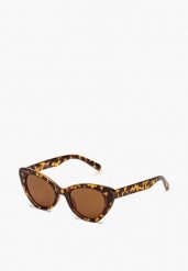 Brązowe Eleganckie Okulary Przeciwsłoneczne Kocie Oczy Lartima. Brązowe okulary przeciwsłoneczne damskie Born2be. Za 34.99 zł.