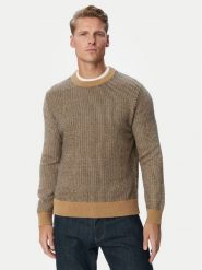 Calvin Klein Sweter LV04LH310G Brązowy Regular Fit. Brązowe swetry męskie Calvin Klein, l, bez wzorów, bez kołnierzyka, bez ramiączek. Za 649.99 zł.